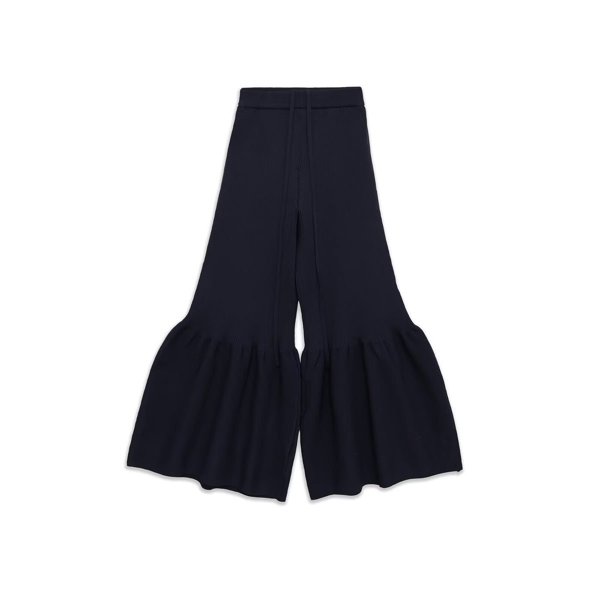 Style New Women's Fashionable Trendy Knit Bloom Blue Pants