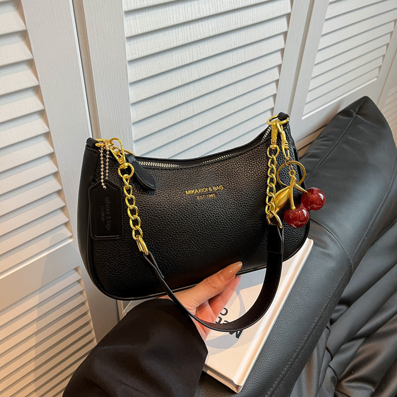 Dumpling Bag with Chain and Charm