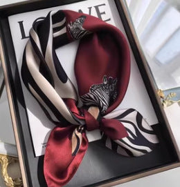 Ethnic Print Silk Scarf