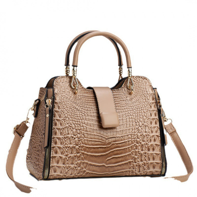 Cartera Bandolera Estampado Cocodrilo