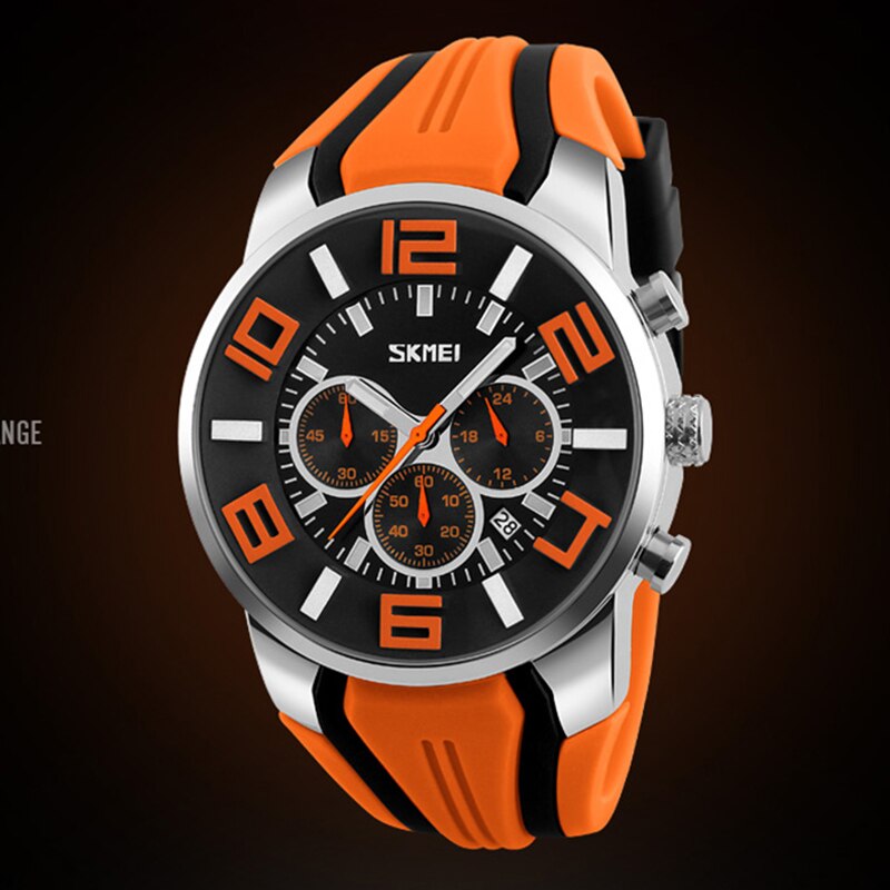 SKMEI 9128 Men's Watch — Waterproof Sport Quartz Chronograph