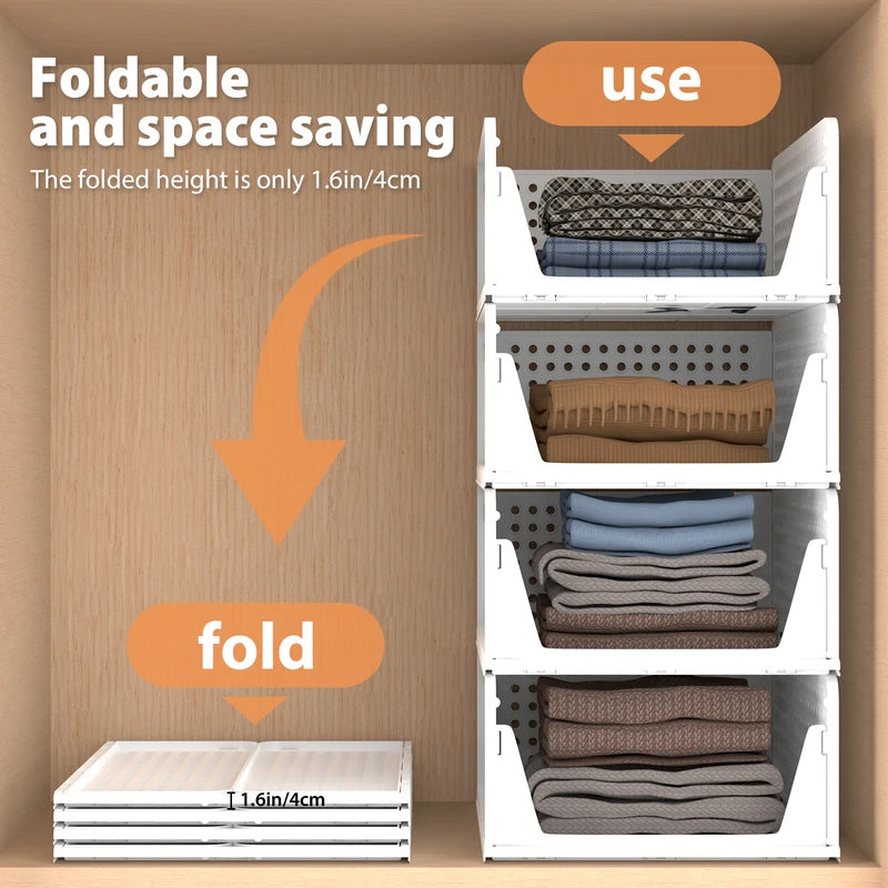 Copy of Set de 4 Cajas Organizadoras Apilables para Ropa y Juguetes