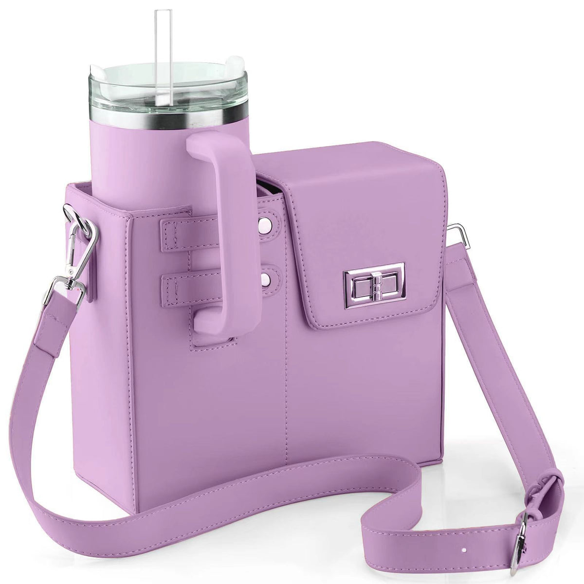 Bolso Cruzado Porta Botella Térmico para Mujer — Rosa