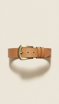 Minimalist Leather Belt with Matte Buckle