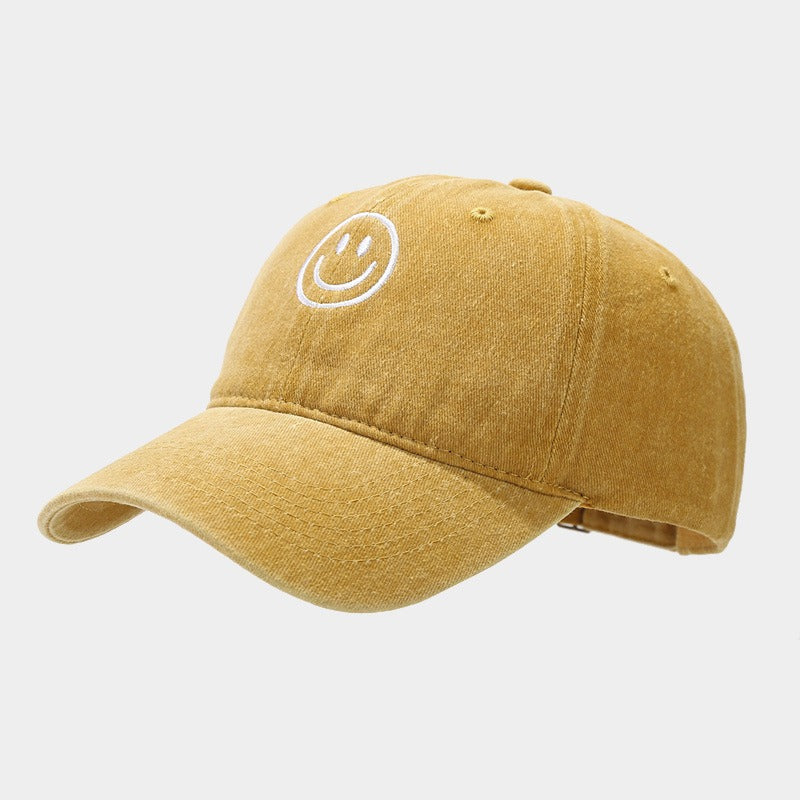 Gorra Baseball con Carita Sonriente — Techo Suave Unisex Protección Solar
