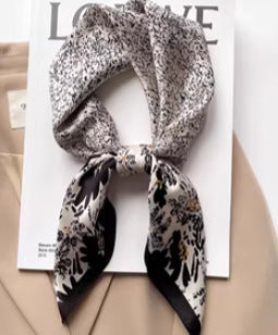 Ethnic Print Silk Scarf