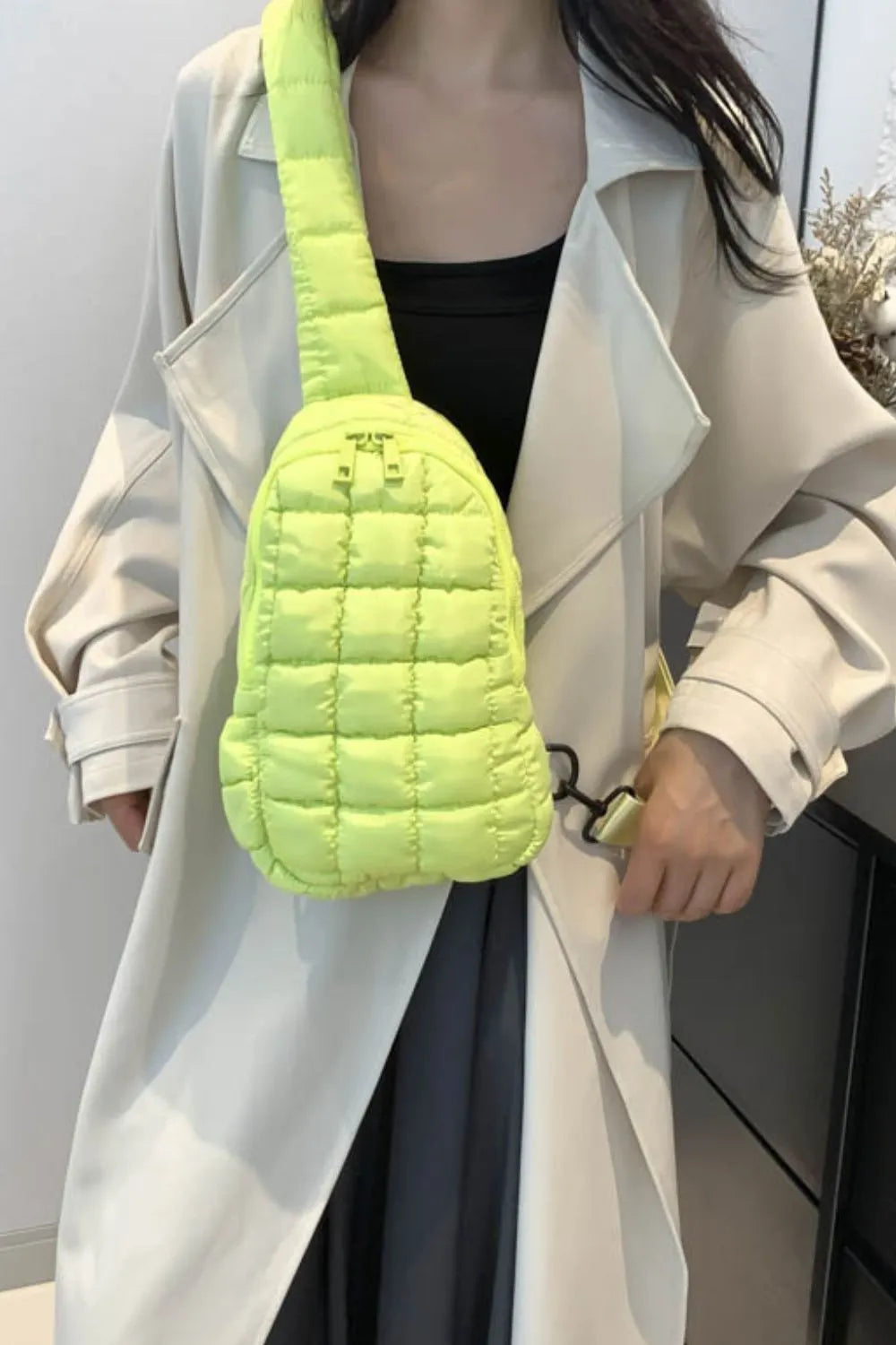 Padded Nylon Shoulder Bag