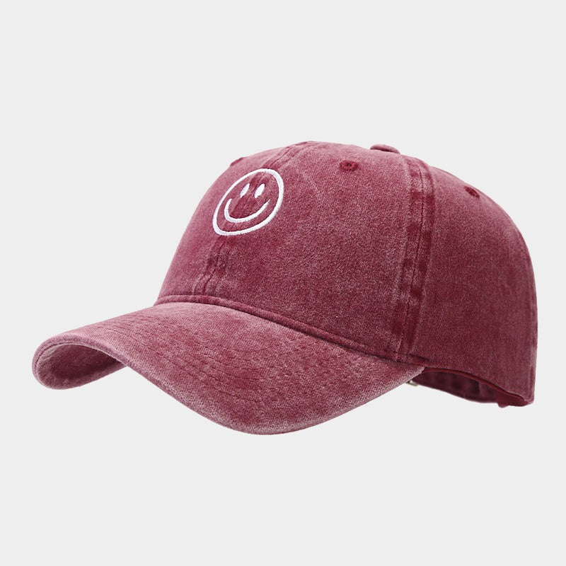 Gorra Baseball con Carita Sonriente — Techo Suave Unisex Protección Solar