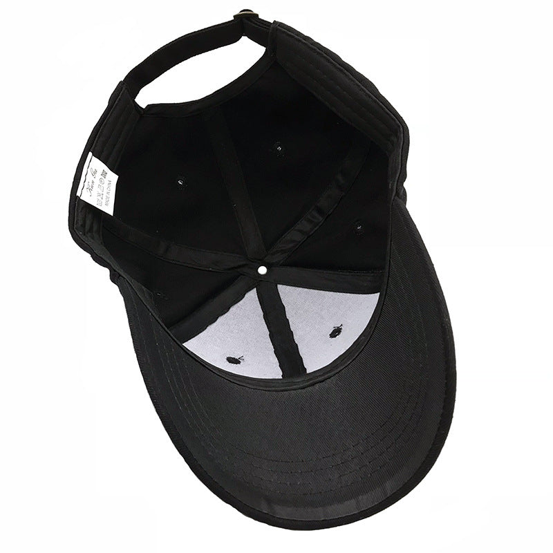 Gorra Baseball con Bordado de Olas — Visera Plana Unisex Ajustable
