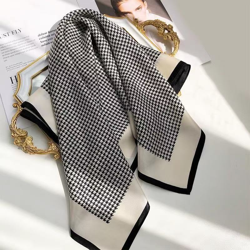 Ethnic Print Silk Scarf