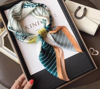 Ethnic Print Silk Scarf