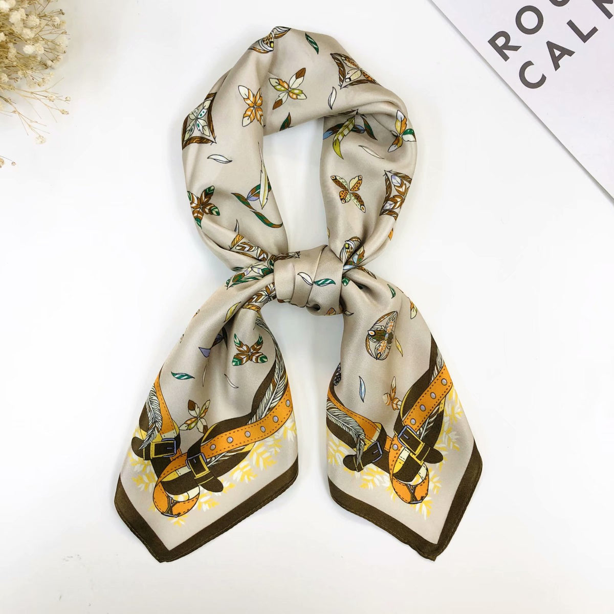 Ethnic Print Silk Scarf
