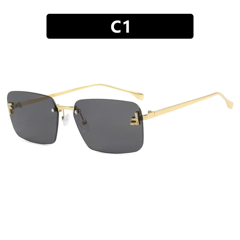 Rimless Diamond Sunglasses