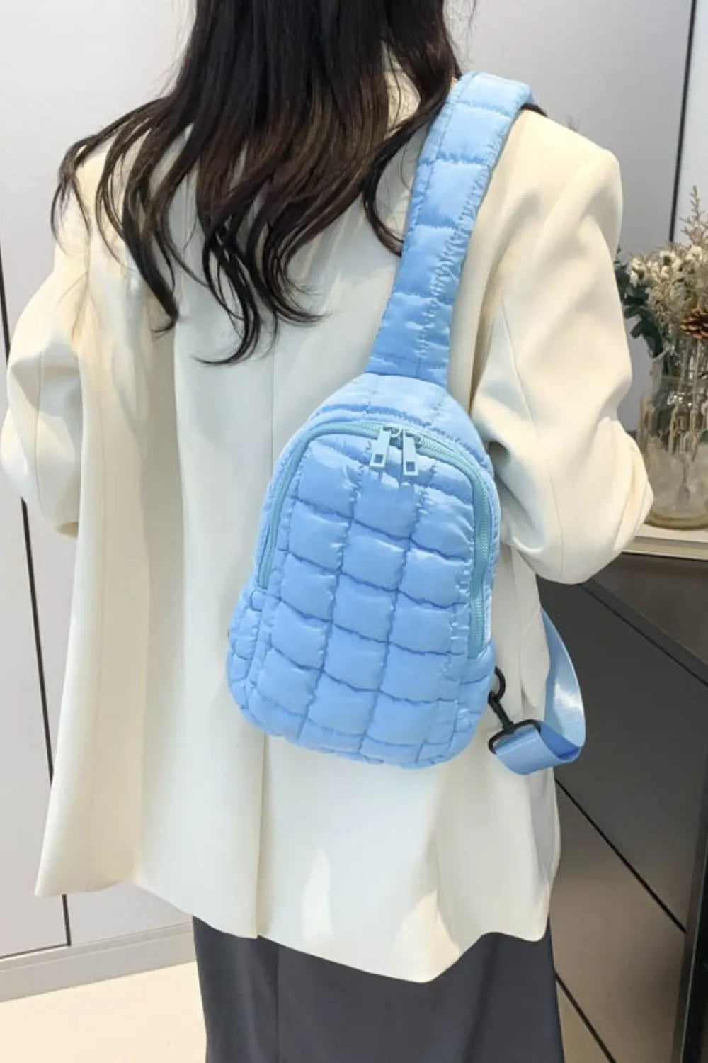 Padded Nylon Shoulder Bag