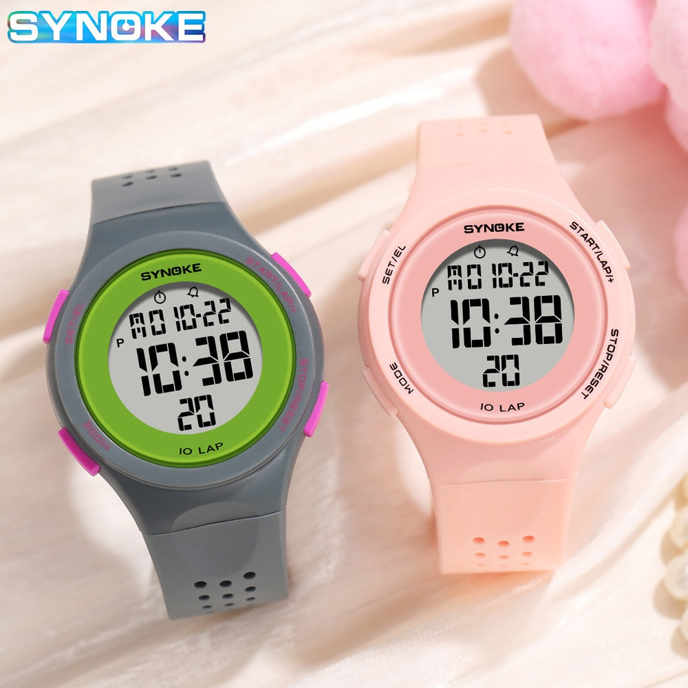 SYNOKE LED Digital Watch — Sport Waterproof 50m for Swimming