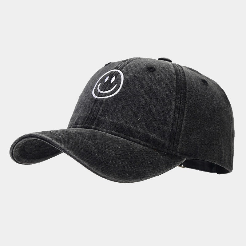 Gorra Baseball con Carita Sonriente — Techo Suave Unisex Protección Solar