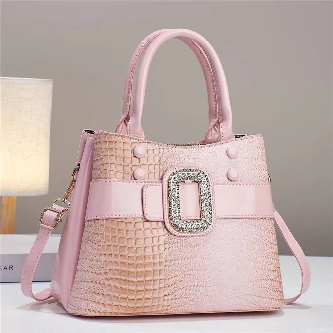 Cartera Bucket Estampado Lagarto con Bandolera