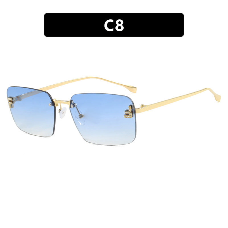 Rimless Diamond Sunglasses
