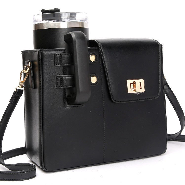 Bolso Cruzado Porta Botella Térmico para Mujer — Rosa