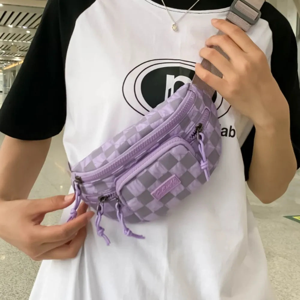 Cartera Nylon Cuadriculada Bandolera II