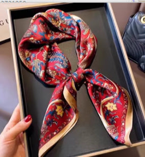 Ethnic Print Silk Scarf