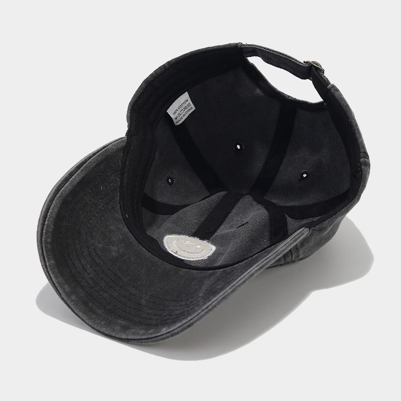 Gorra Baseball con Carita Sonriente — Techo Suave Unisex Protección Solar