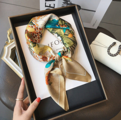 Ethnic Print Silk Scarf