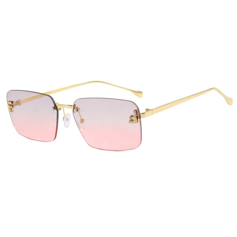 Rimless Diamond Sunglasses