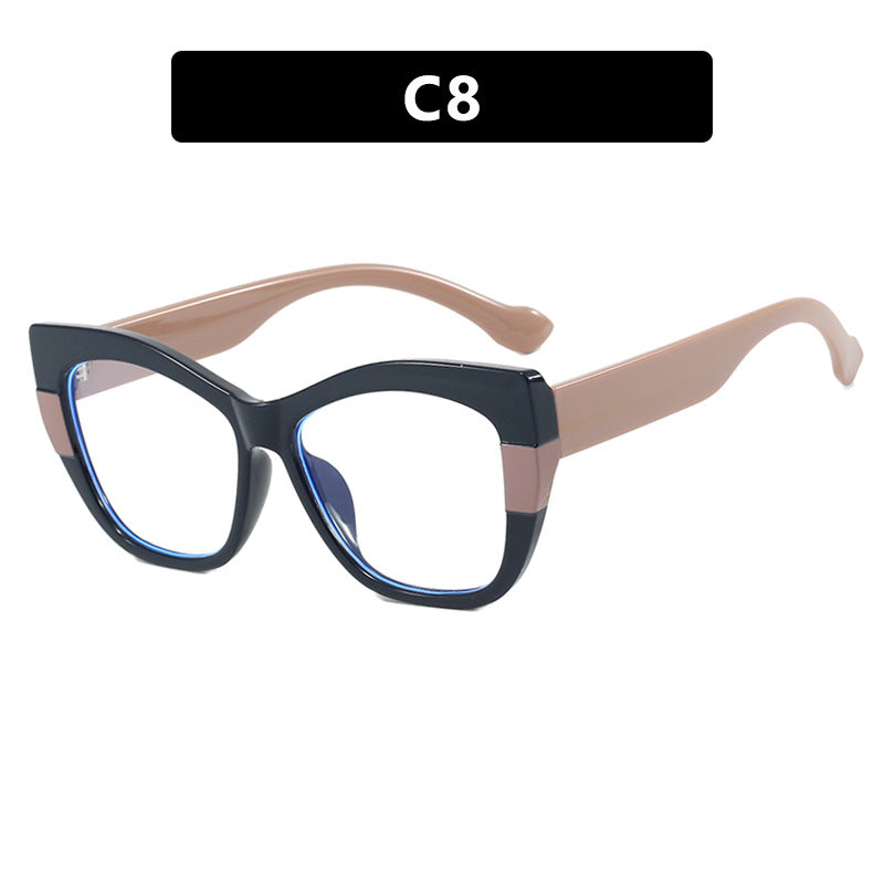 Retro Bicolor Cat-Eye Anti-Blue Light Frames