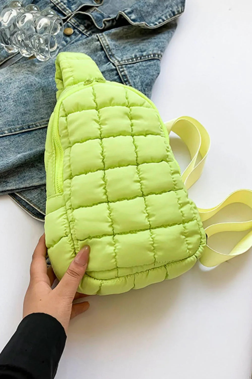 Padded Nylon Shoulder Bag