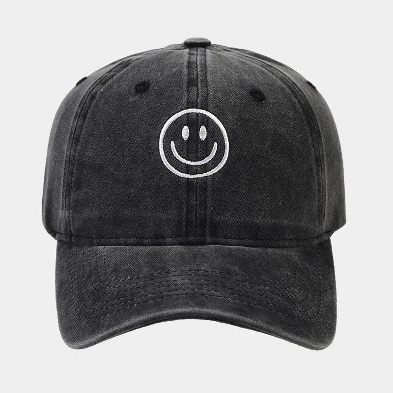 Gorra Baseball con Carita Sonriente — Techo Suave Unisex Protección Solar