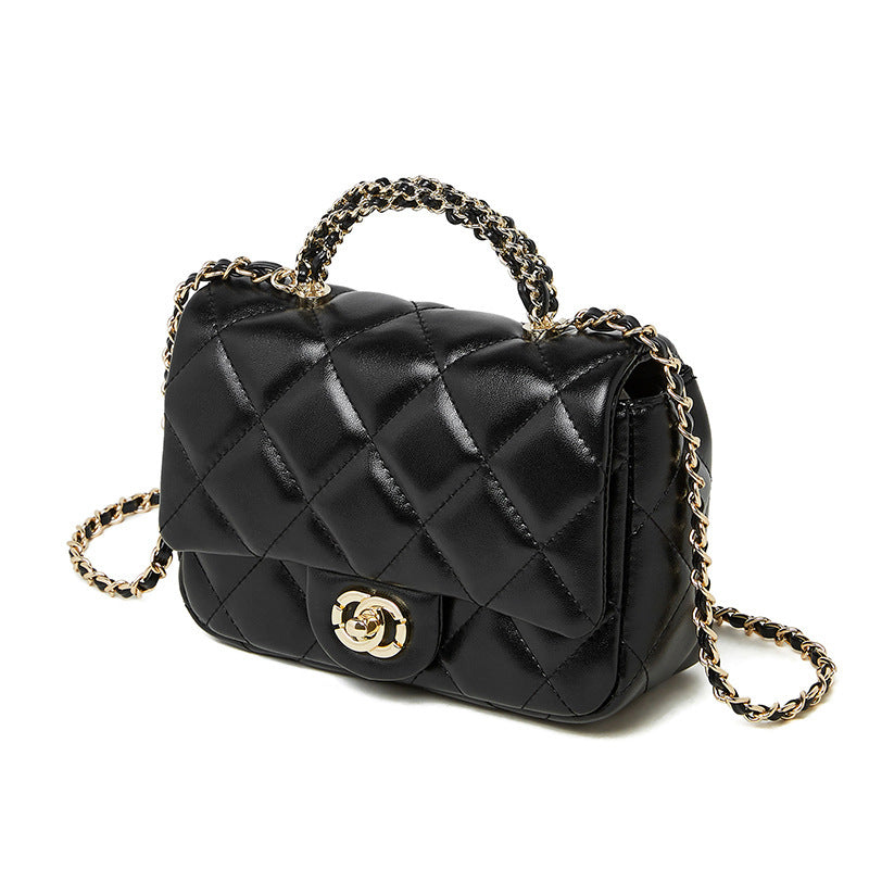 Cartera Acolchada Diamond con Cadena Metálica