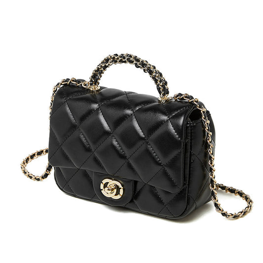 Cartera Acolchada Diamond con Cadena Metálica
