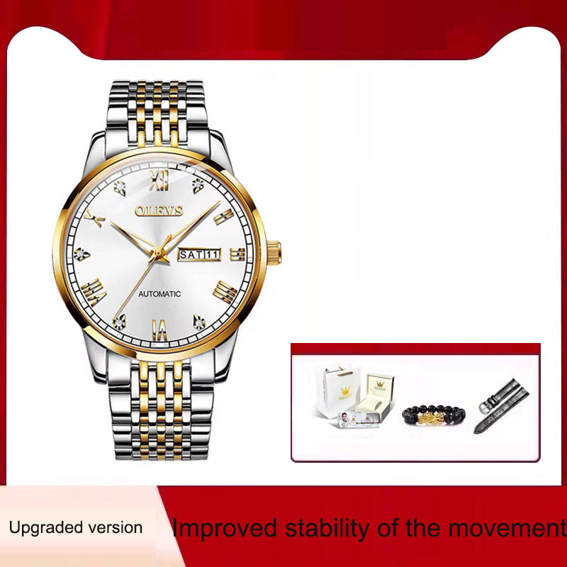 Men's Automatic Mechanical Watch — Waterproof with Luminous Display