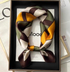 Ethnic Print Silk Scarf
