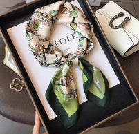 Ethnic Print Silk Scarf
