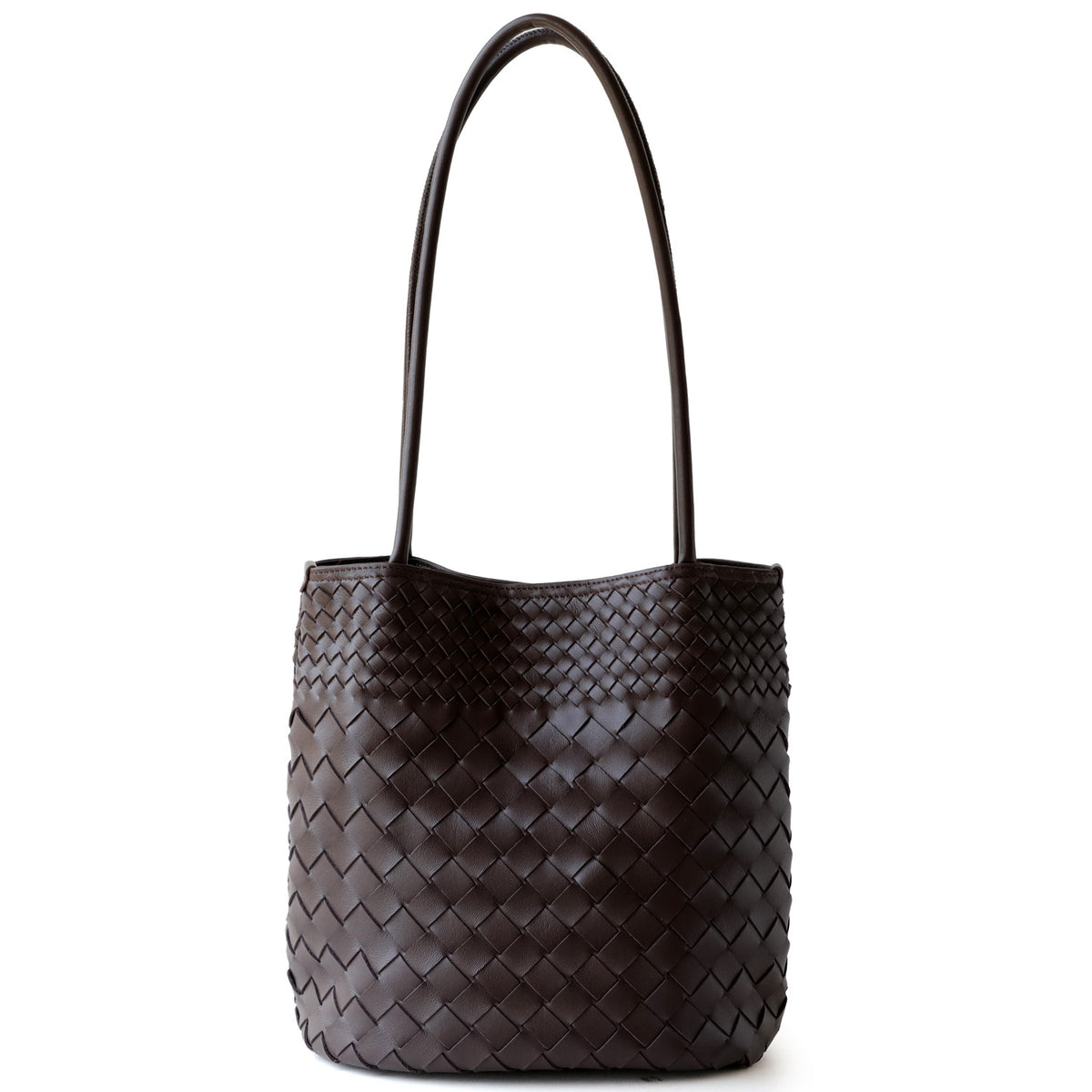 Bolso Bucket Tejido de Piel de Cordero