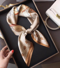 Ethnic Print Silk Scarf