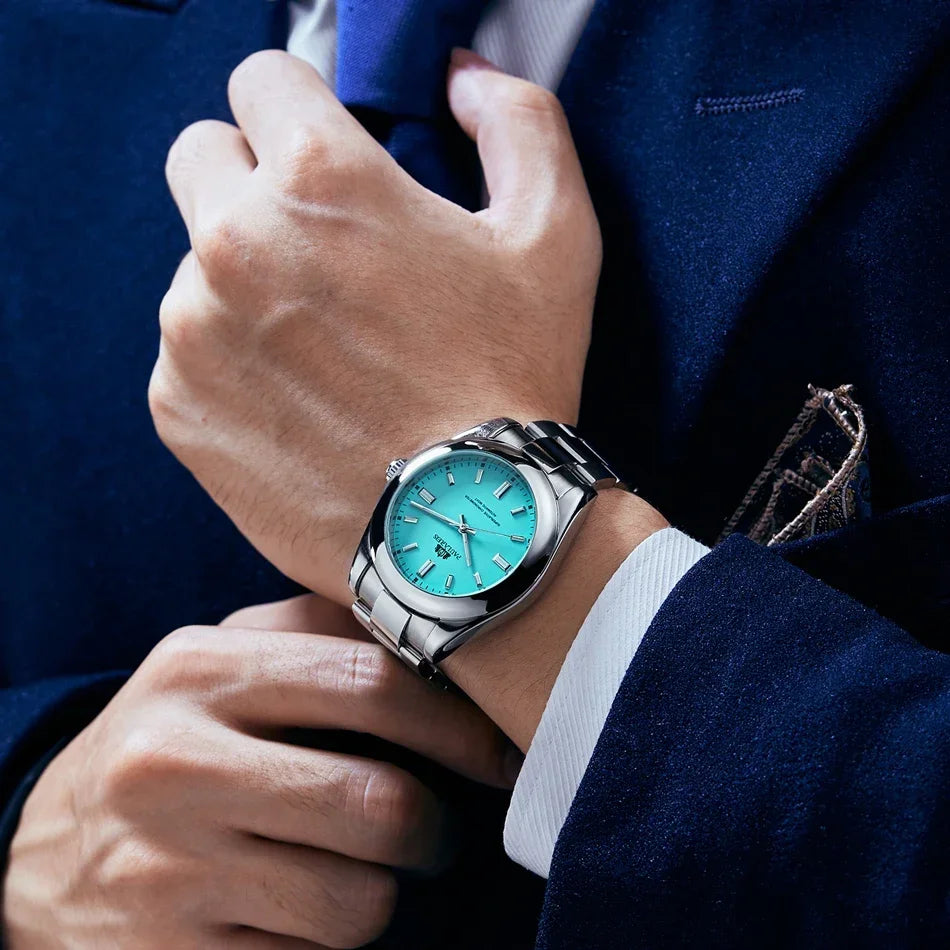 Men's Automatic Mechanical Watch — Stainless Steel Rainbow 41mm