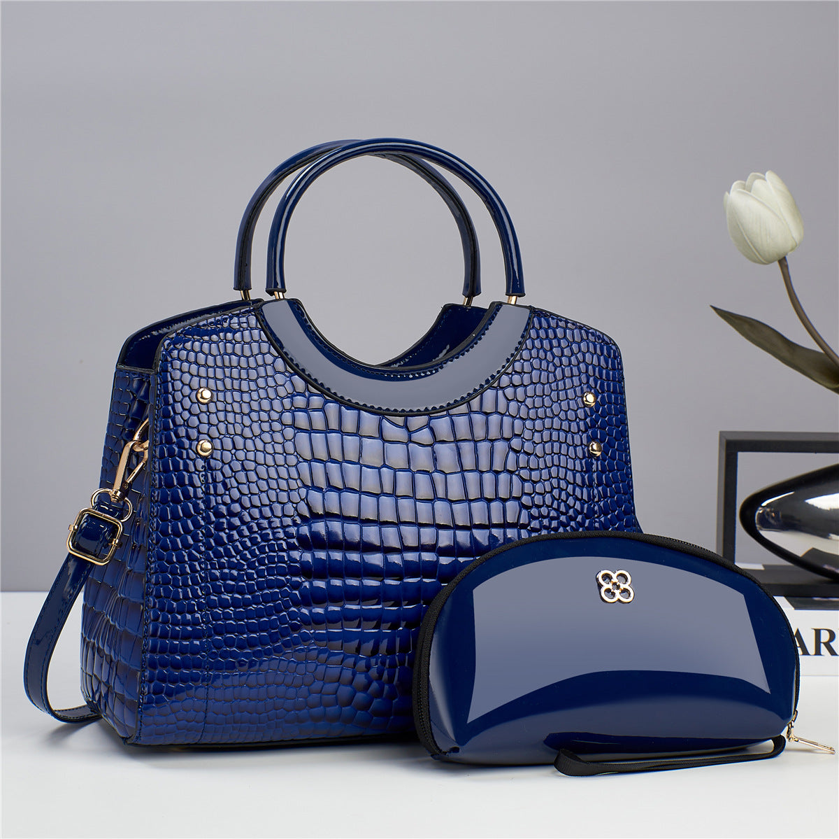 Snake Print Mother and Daughter Set — Bucket Bag