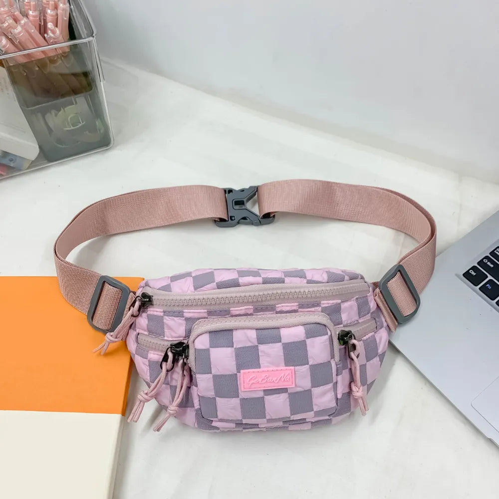 Cartera Nylon Cuadriculada Bandolera II