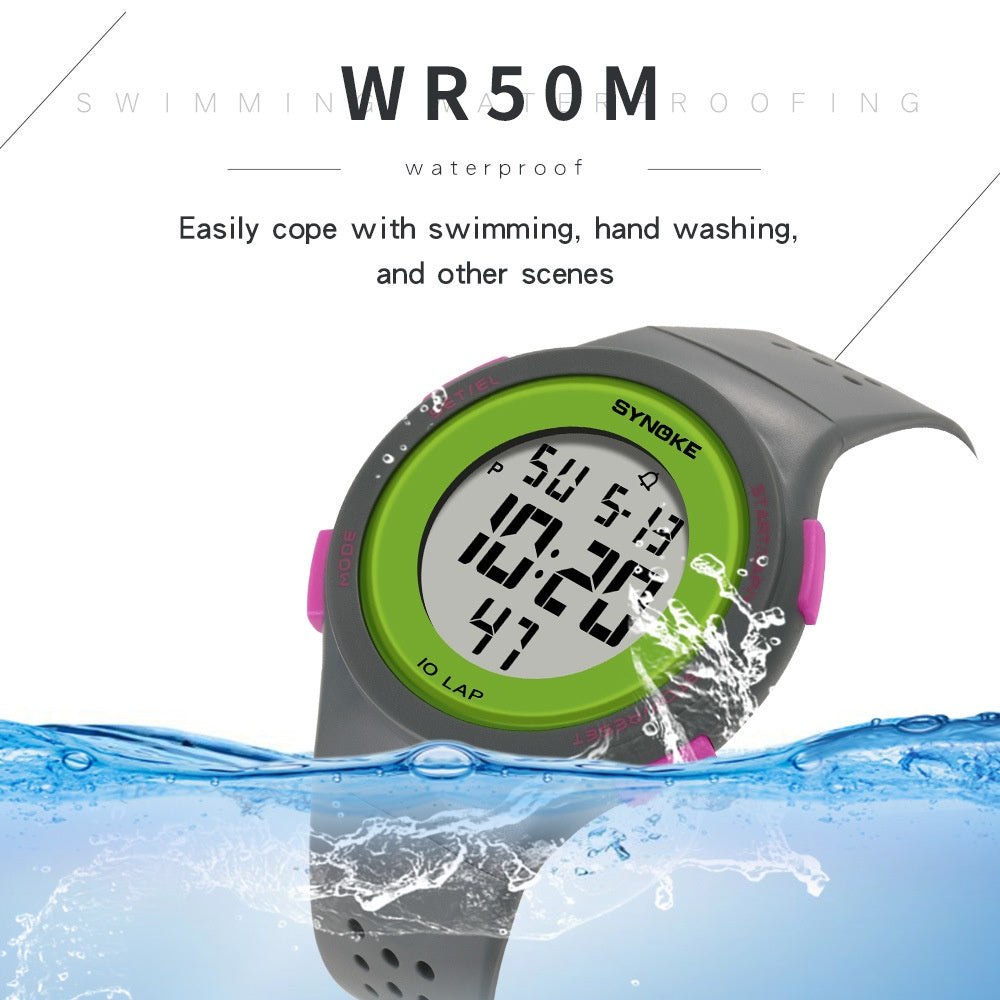 SYNOKE LED Digital Watch — Sport Waterproof 50m for Swimming