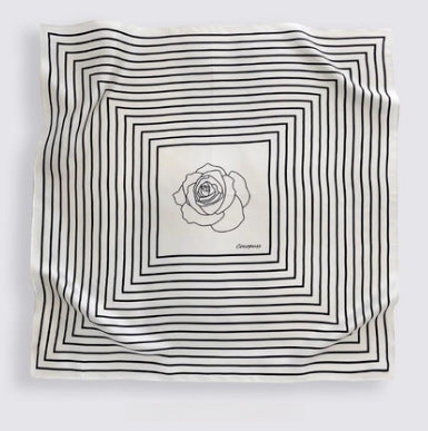 Ethnic Print Silk Scarf