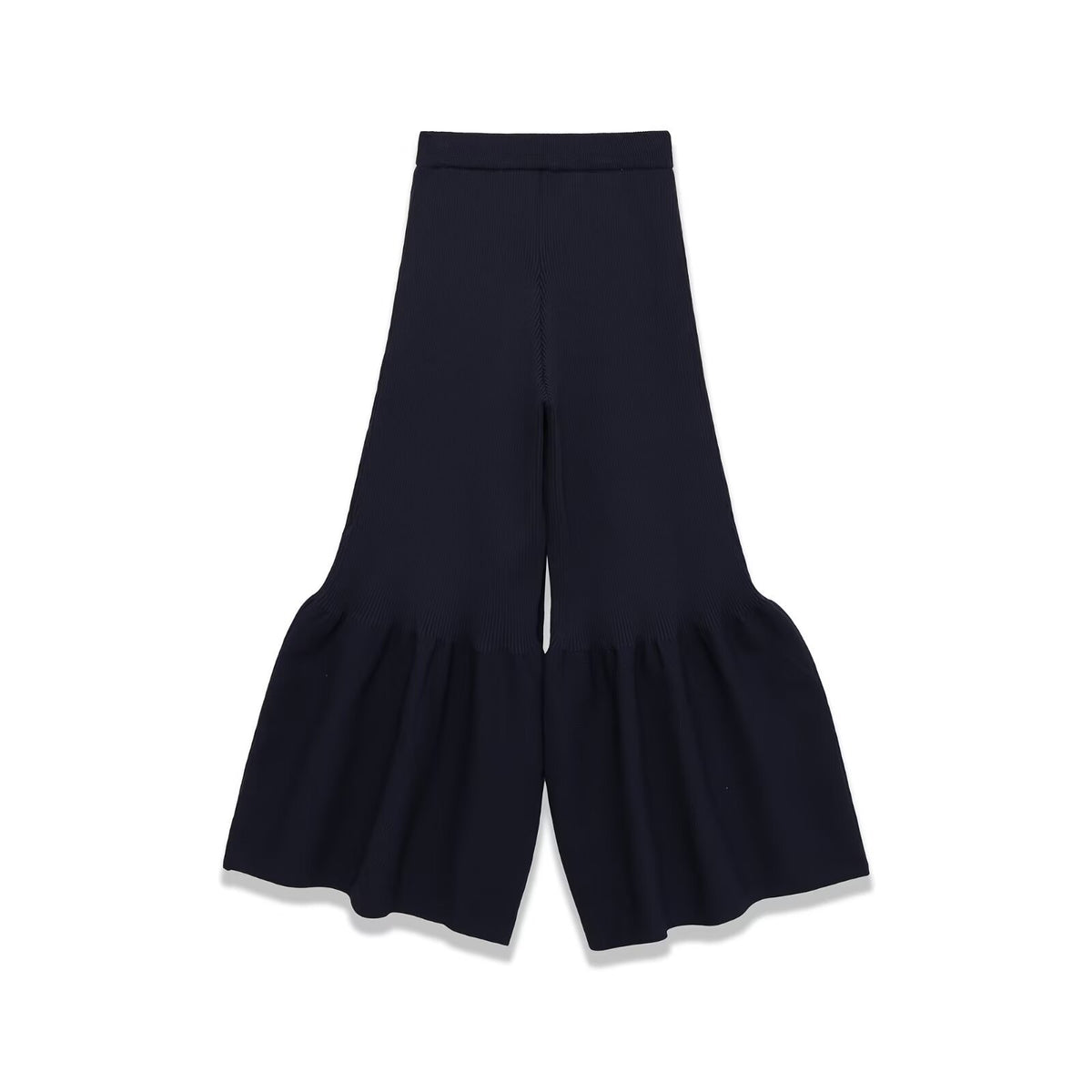 Style New Women's Fashionable Trendy Knit Bloom Blue Pants