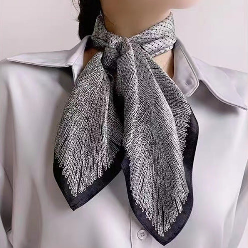 Ethnic Print Silk Scarf