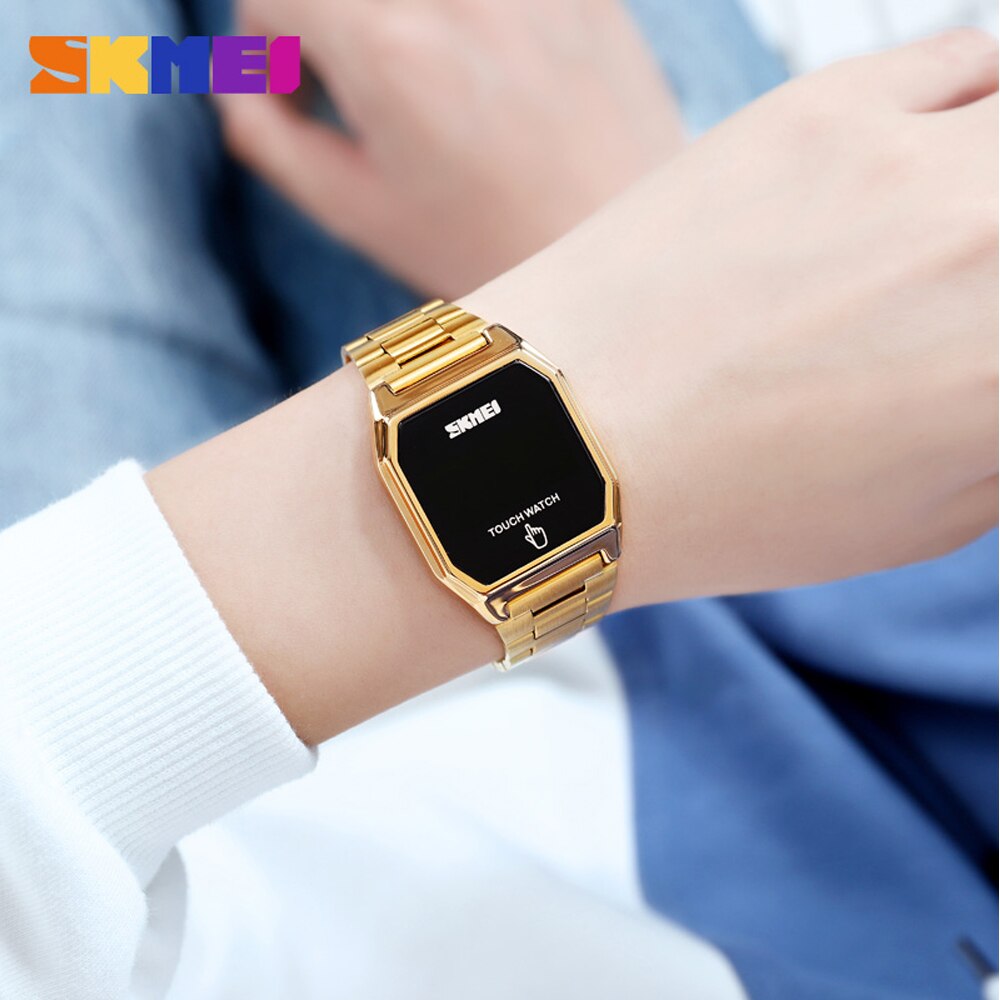 SKMEI 1679 Men's LED Touch Watch — Stainless Steel Waterproof 3ATM