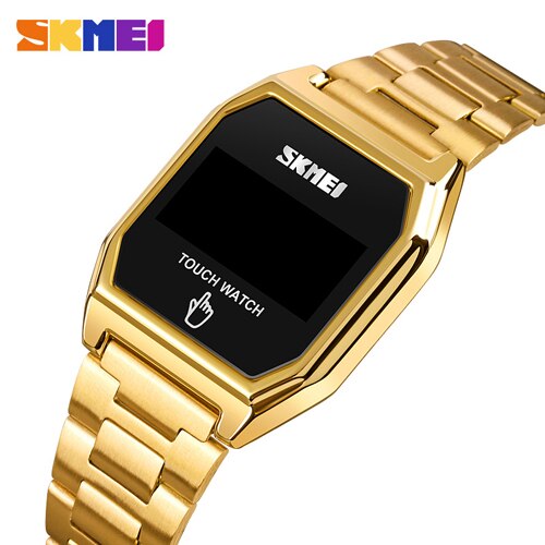 SKMEI 1679 Men's LED Touch Watch — Stainless Steel Waterproof 3ATM