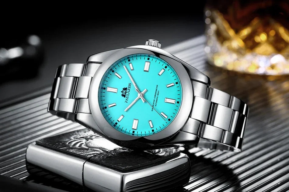 Men's Automatic Mechanical Watch — Stainless Steel Rainbow 41mm