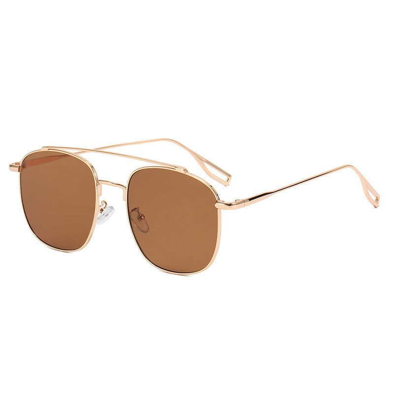 Lentes de Sol Retro Irregulares — Marco Metálico Resistente UV