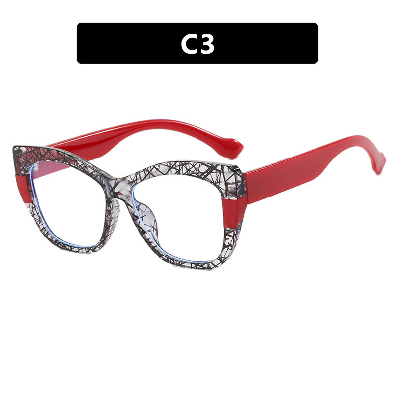 Retro Bicolor Cat-Eye Anti-Blue Light Frames